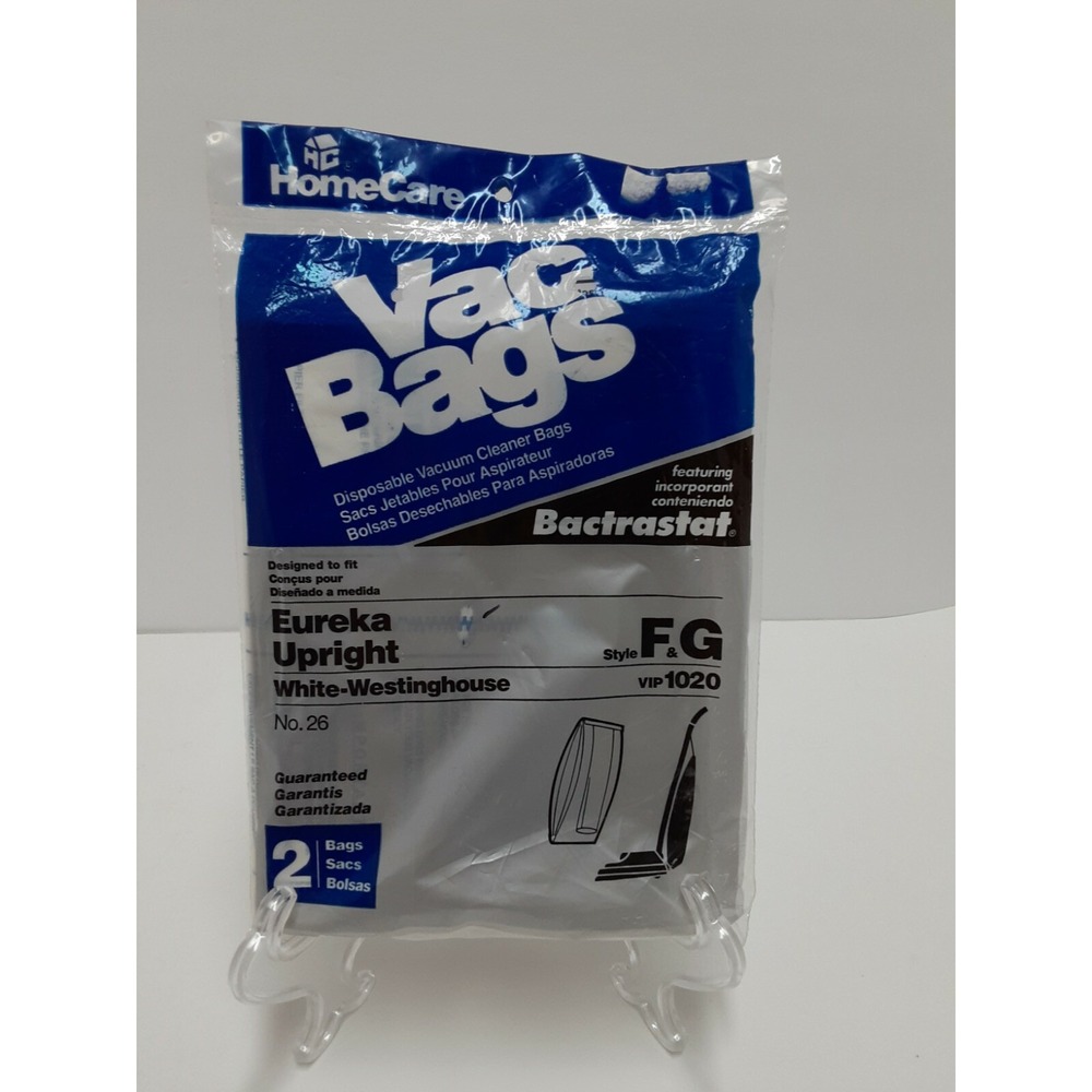 NEW Home Care Vacuum Cleaner Bags | For Eureka Upright Style F&G | 2 Bags
